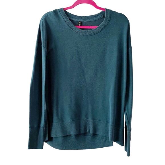 Athleta Emerald Green Long Sleeve Soft Fleece Crew Neck Sweater S - Picture 1 of 10
